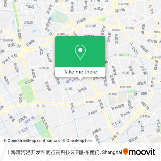 上海漕河泾开发区闵行高科技园E幢-东南门 map