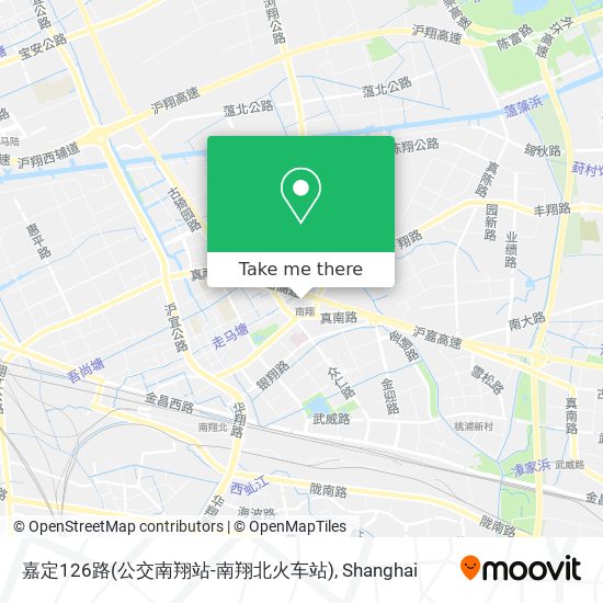 嘉定126路(公交南翔站-南翔北火车站) map