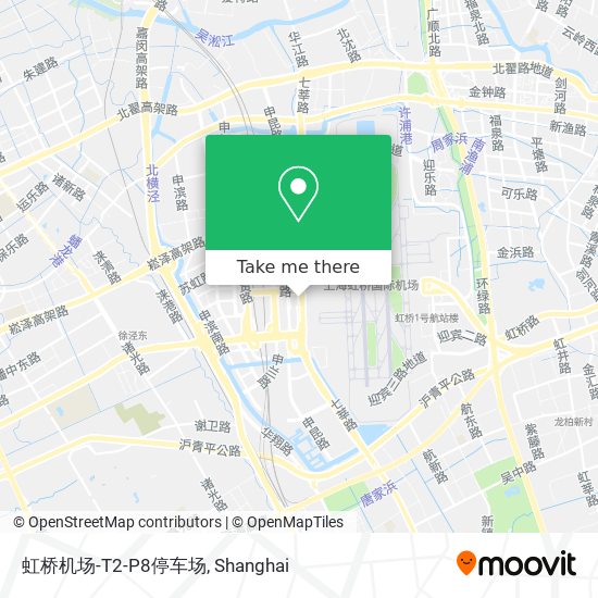 虹桥机场-T2-P8停车场 map