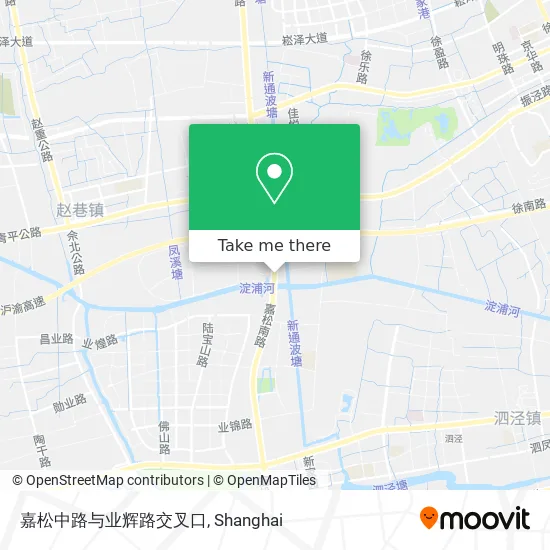 嘉松中路与业辉路交叉口 map