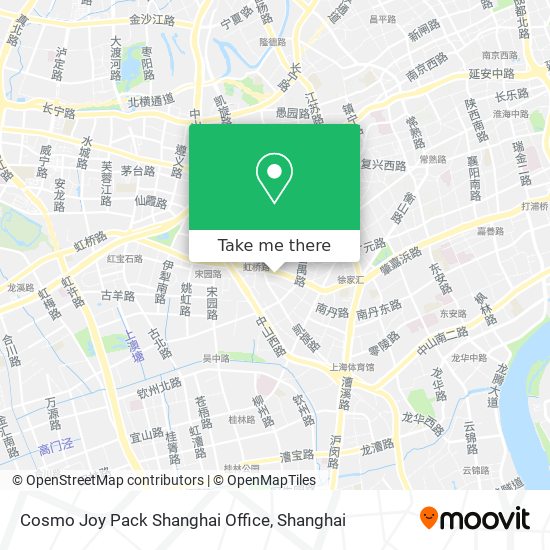 Cosmo Joy Pack Shanghai Office map