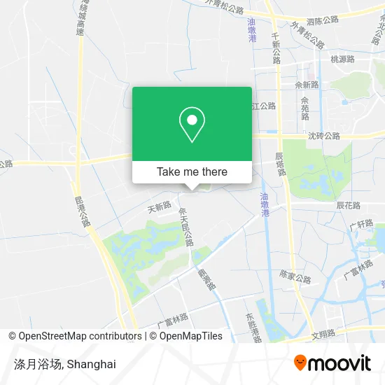 涤月浴场 map