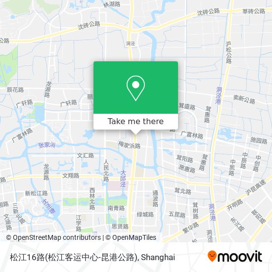 松江16路(松江客运中心-昆港公路) map