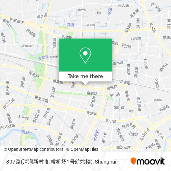 807路(清涧新村-虹桥机场1号航站楼) map