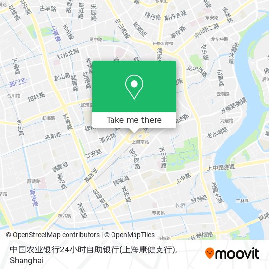 中国农业银行24小时自助银行(上海康健支行) map