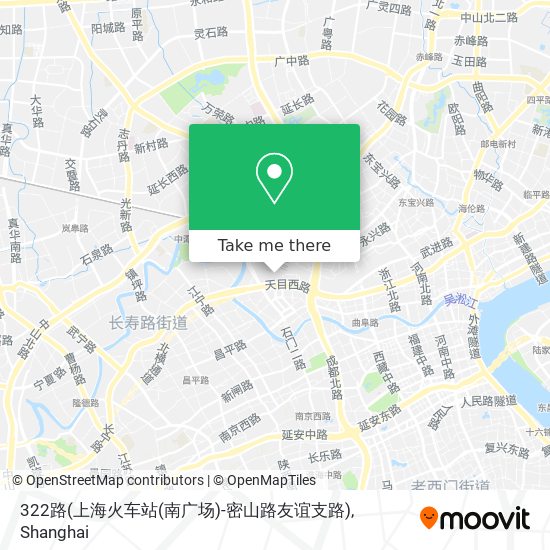 322路(上海火车站(南广场)-密山路友谊支路) map