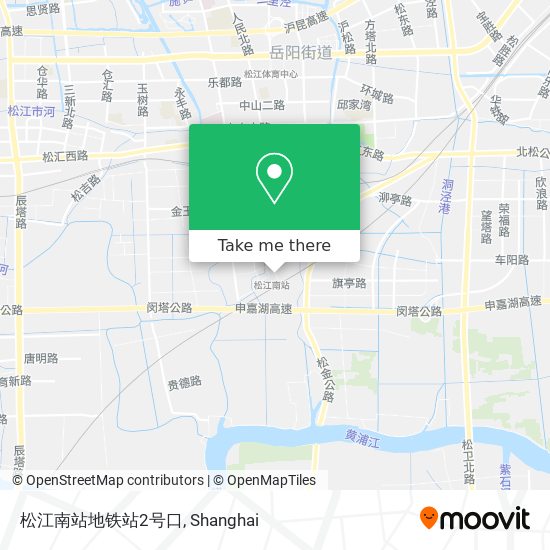 松江南站地铁站2号口 map