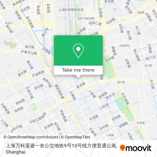 上海万科退避一舍公交地铁9号10号线方便普通公寓 map