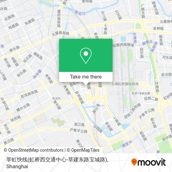 莘虹快线(虹桥西交通中心-莘建东路宝城路) map