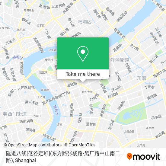 隧道八线[低谷定班](东方路张杨路-船厂路中山南二路) map