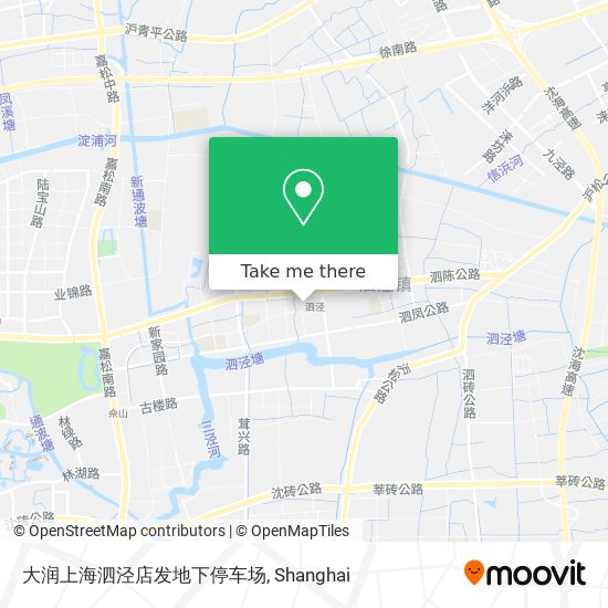大润上海泗泾店发地下停车场 map