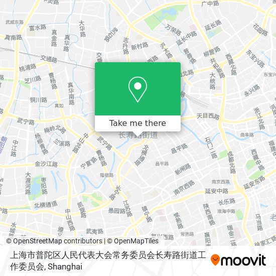 上海市普陀区人民代表大会常务委员会长寿路街道工作委员会 map