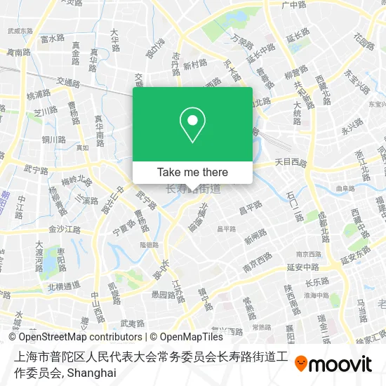 上海市普陀区人民代表大会常务委员会长寿路街道工作委员会 map