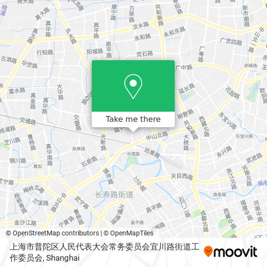 上海市普陀区人民代表大会常务委员会宜川路街道工作委员会 map