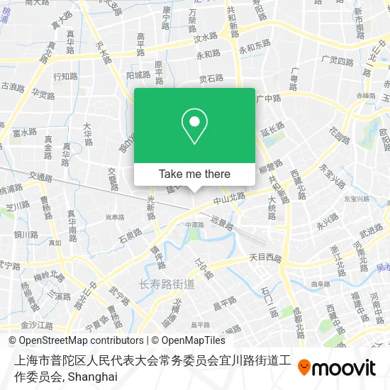 上海市普陀区人民代表大会常务委员会宜川路街道工作委员会 map