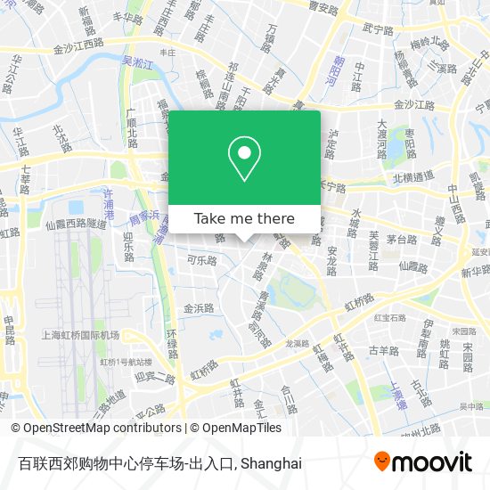 百联西郊购物中心停车场-出入口 map