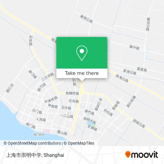 上海市崇明中学 map