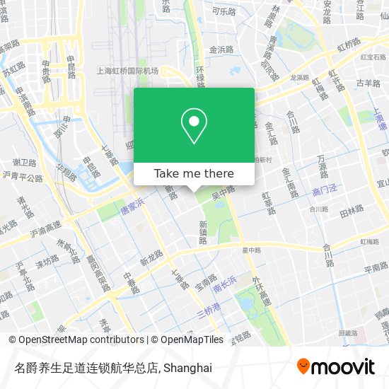 名爵养生足道连锁航华总店 map