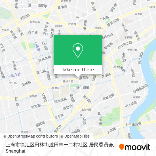 上海市徐汇区田林街道田林一二村社区-居民委员会 map