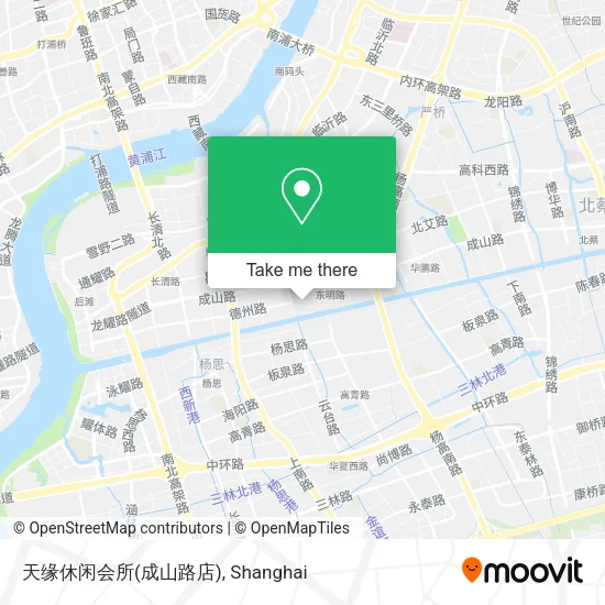 天缘休闲会所(成山路店) map