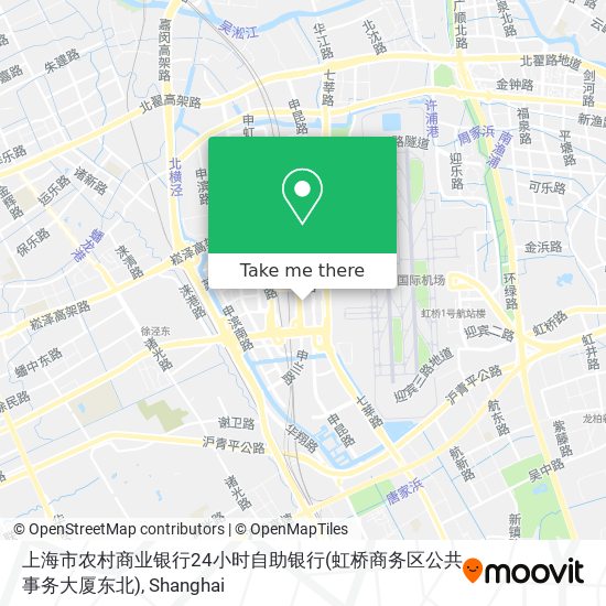 上海市农村商业银行24小时自助银行(虹桥商务区公共事务大厦东北) map