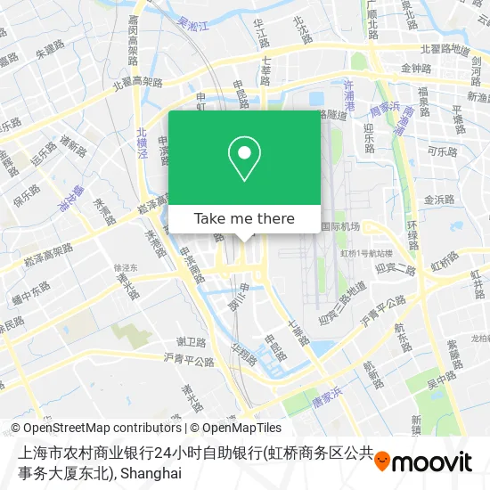 上海市农村商业银行24小时自助银行(虹桥商务区公共事务大厦东北) map