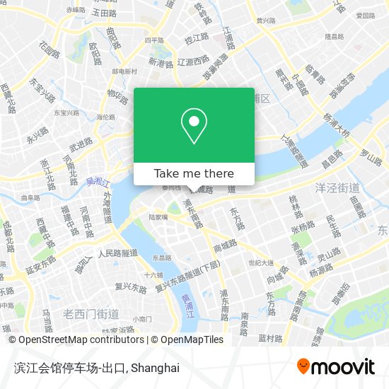 滨江会馆停车场-出口 map