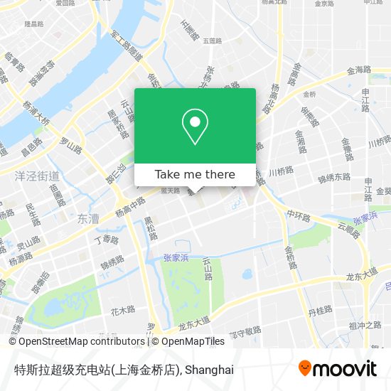 特斯拉超级充电站(上海金桥店) map