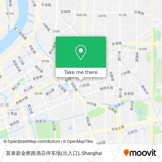 莫泰新金桥路酒店停车场(出入口) map