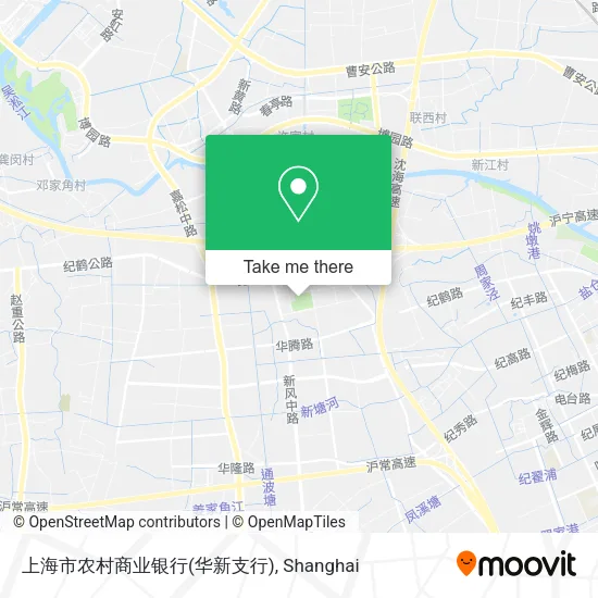 上海市农村商业银行(华新支行) map