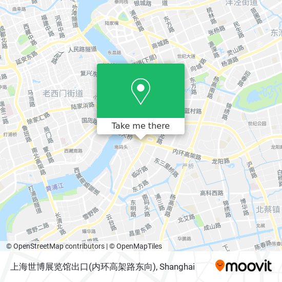 上海世博展览馆出口(内环高架路东向) map