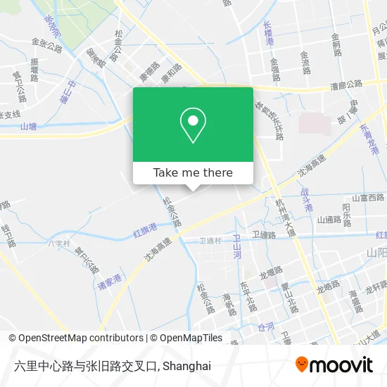 六里中心路与张旧路交叉口 map