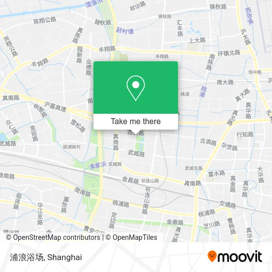 浦浪浴场 map