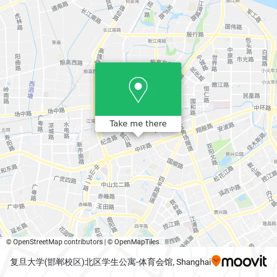 复旦大学(邯郸校区)北区学生公寓-体育会馆 map