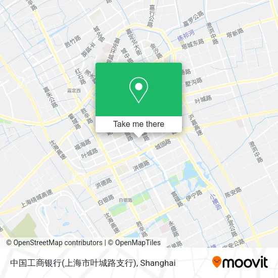 中国工商银行(上海市叶城路支行) map