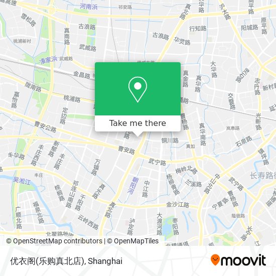 优衣阁(乐购真北店) map