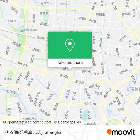 优衣阁(乐购真北店) map