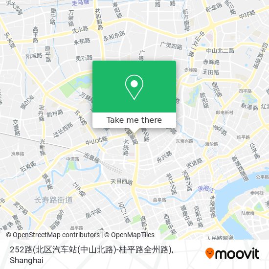 252路(北区汽车站(中山北路)-桂平路全州路) map