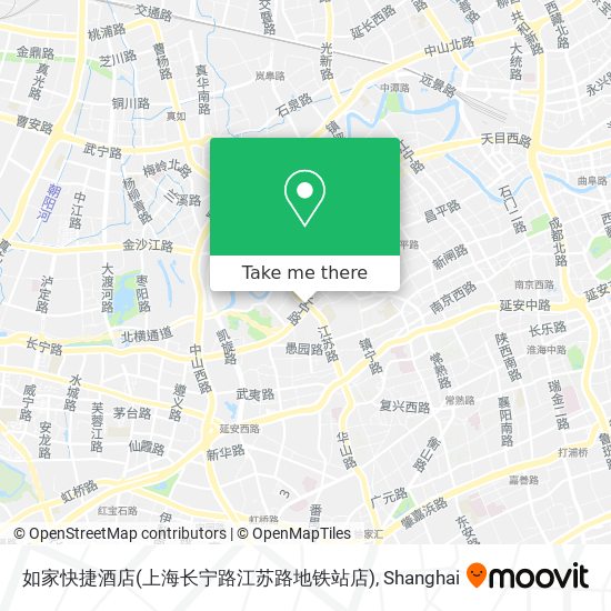 如家快捷酒店(上海长宁路江苏路地铁站店) map