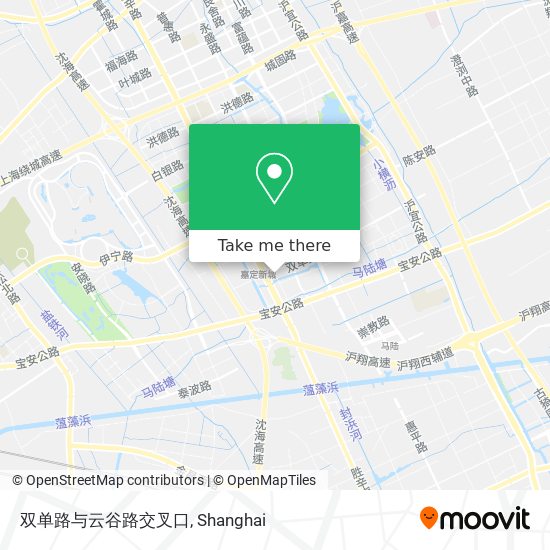 双单路与云谷路交叉口 map