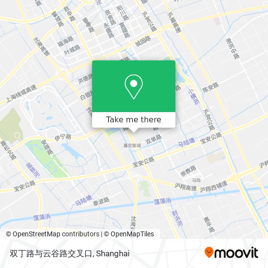 双丁路与云谷路交叉口 map