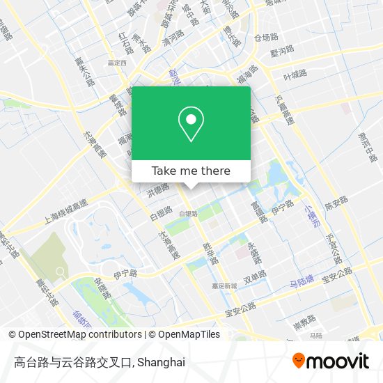 高台路与云谷路交叉口 map