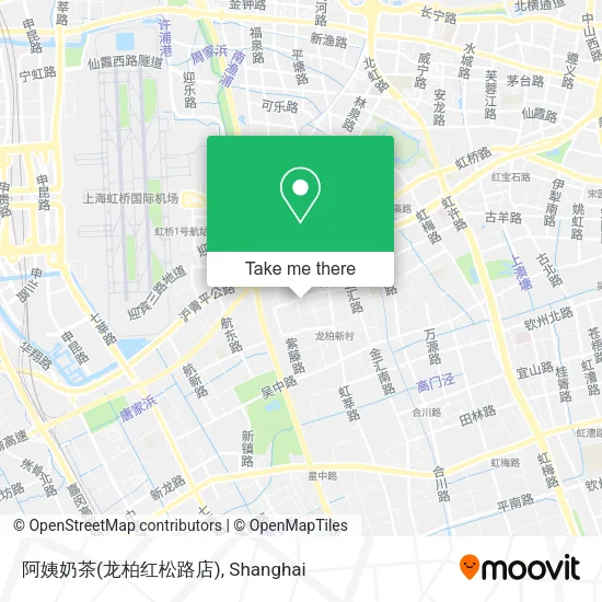 阿姨奶茶(龙柏红松路店) map