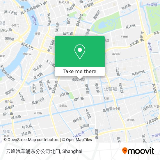 云峰汽车浦东分公司北门 map