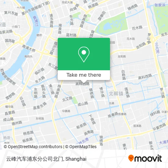 云峰汽车浦东分公司北门 map