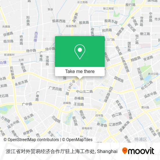 浙江省对外贸易经济合作厅驻上海工作处 map