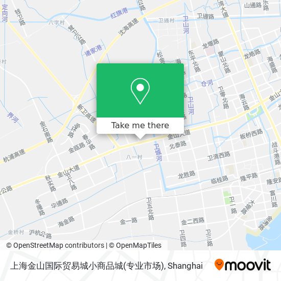 上海金山国际贸易城小商品城(专业市场) map