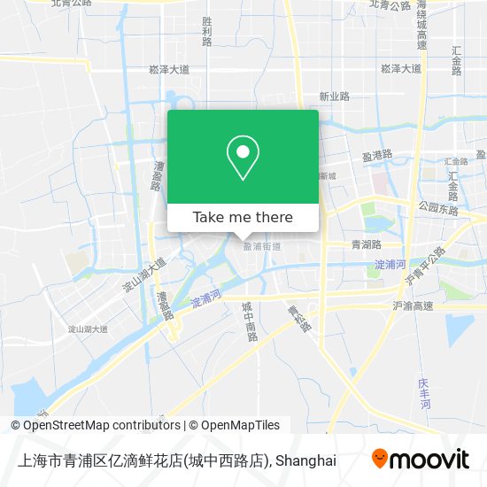 上海市青浦区亿滴鲜花店(城中西路店) map