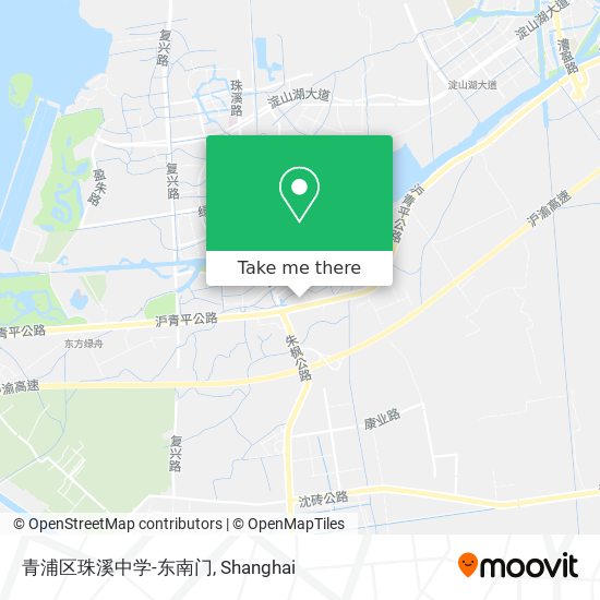 青浦区珠溪中学-东南门 map
