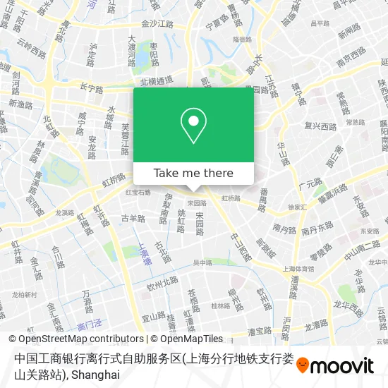 中国工商银行离行式自助服务区(上海分行地铁支行娄山关路站) map